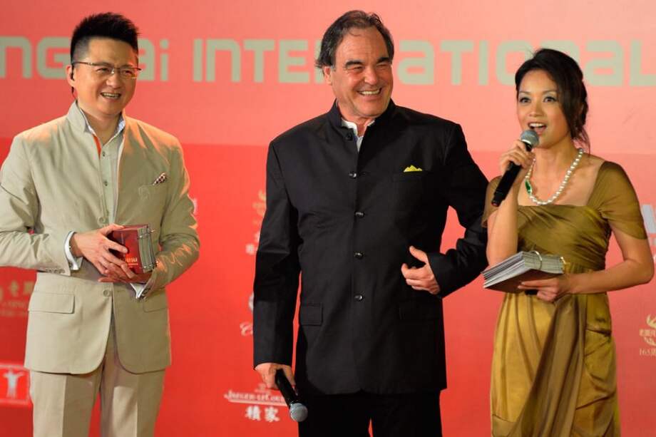 Oliver Stone en el Festival de Cine de Shanghái.