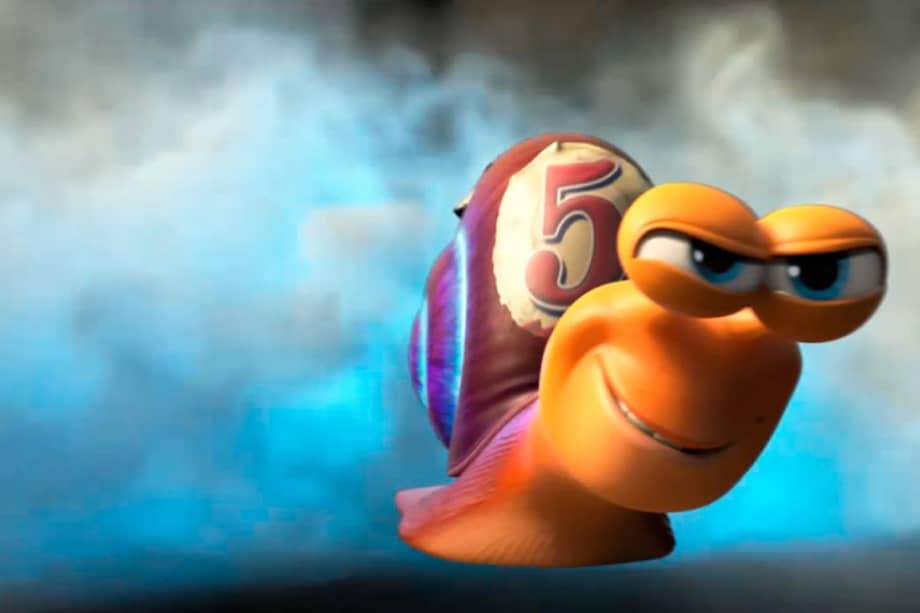 "Turbo" tiene un sueño: ser un caracol más rápido que un auto de carreras.