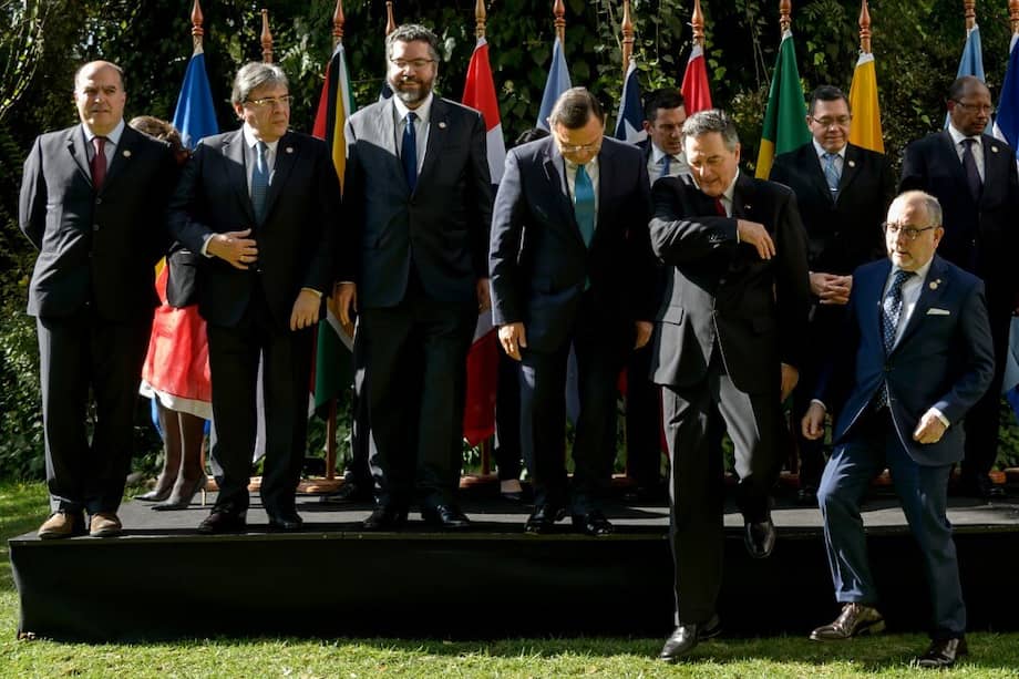 Los cancilleres del Grupo de Lima se reunieron este lunes 15 de abril en Santiago, Chile. / AFP