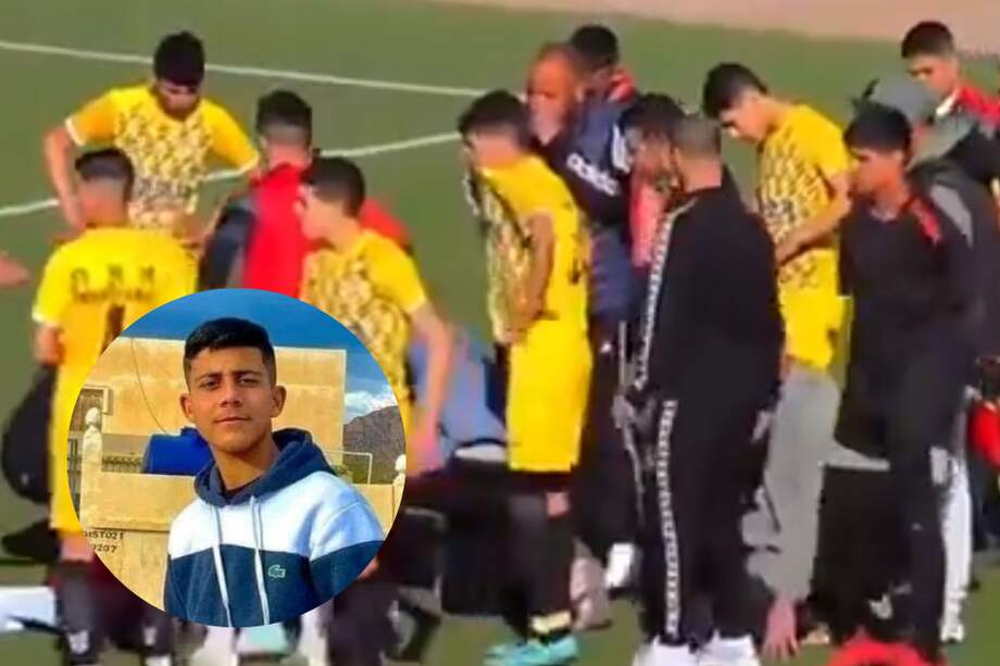 El momento en el que el jugador cayó desvanecido en pleno campo de juego.