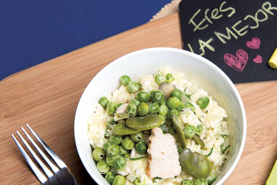 Receta para mamá: Risotto con pollo y vegetales