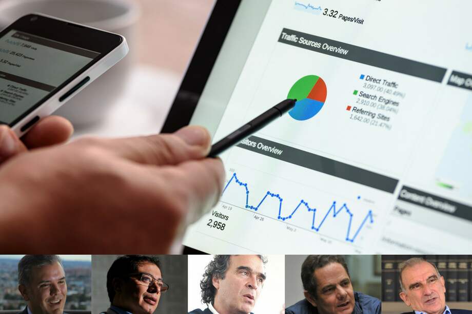 Iván Duque, Gustavo Petro, Sergio Fajardo, Germán Vargas Lleras y Humberto de la Calle.