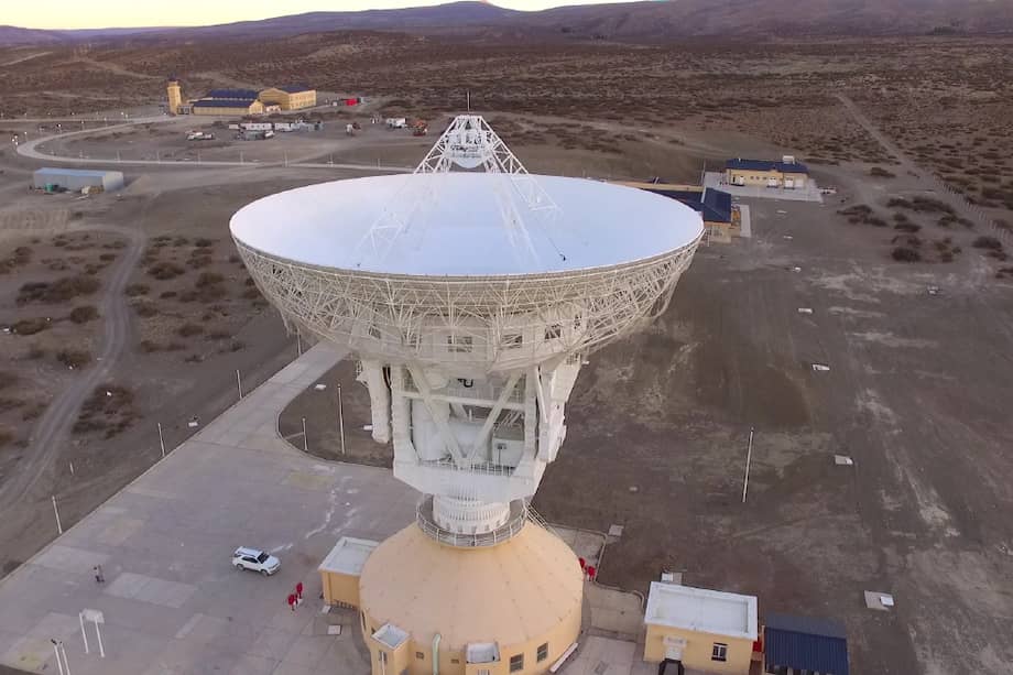 Esta es la antena que China instaló en la base espacial en la Patagonia y que estaría recogiendo información. / Argentina.gov