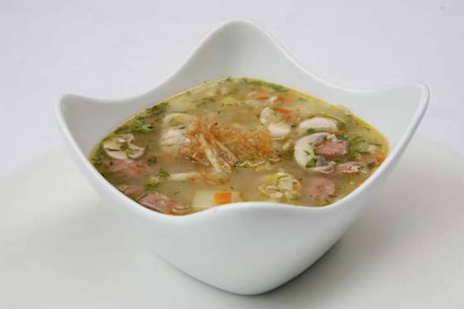 Sopa de cebada perlada