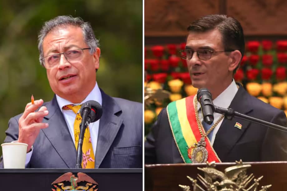 Presidente Gustavo Petro y su homólogo boliviano Rodrigo Paz Pereira.