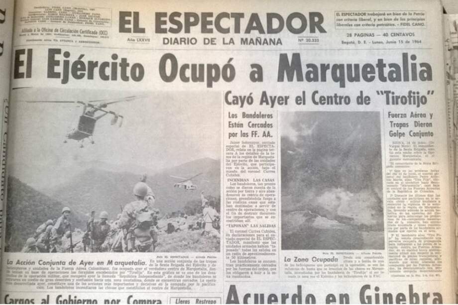 La toma de la región de Marquetalia por el Ejército