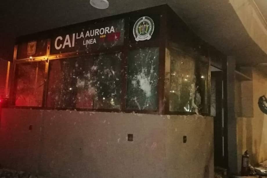 CAI del barrio La Aurora, en la localidad de Usme, tras las manifestaciones de mayo de 2021.