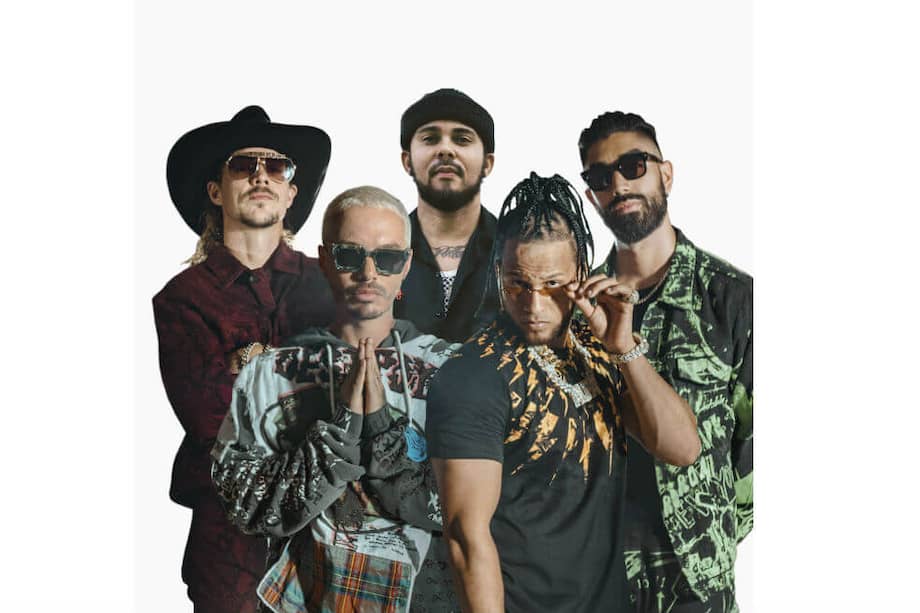 J Balvin junto a los músicos de Major Lazer. / Cortesía