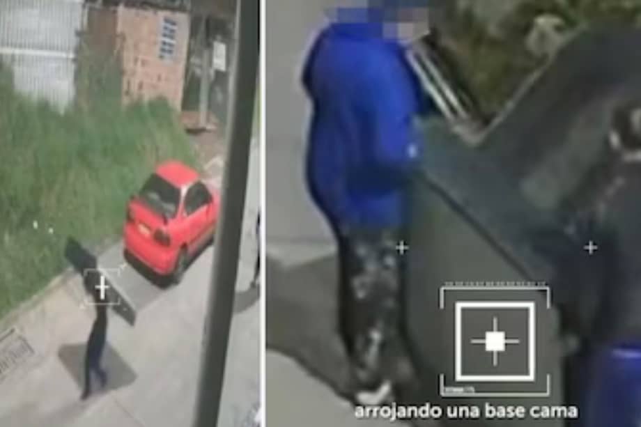 Cámaras y drones captaron a un hombre abandonando una base cama en vía pública en Bogotá; luego fue identificado y sancionado.