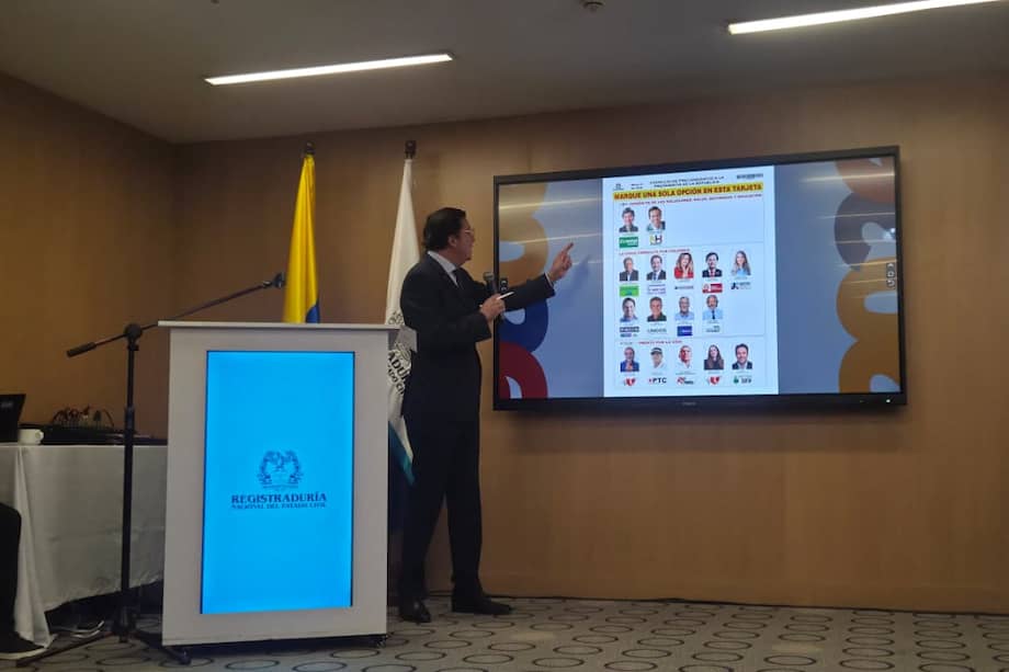 El registrador aseguró que los cambios en el tarjetón serán únicamente de forma, por lo que se mantendrán los mismos candidatos.