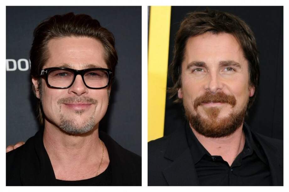 Los actores Brad Pitt y Christian Bale.