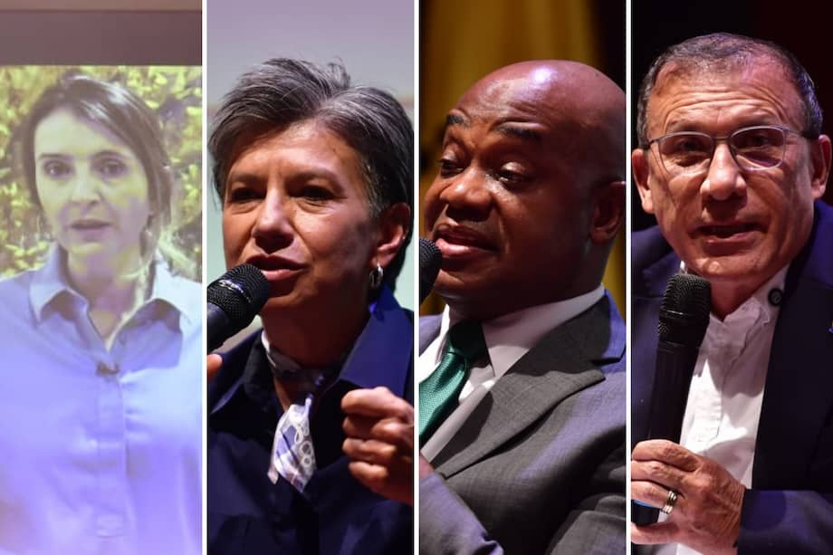 Paloma Valencia, Claudia López y Luis Gilberto Murillo en debate.