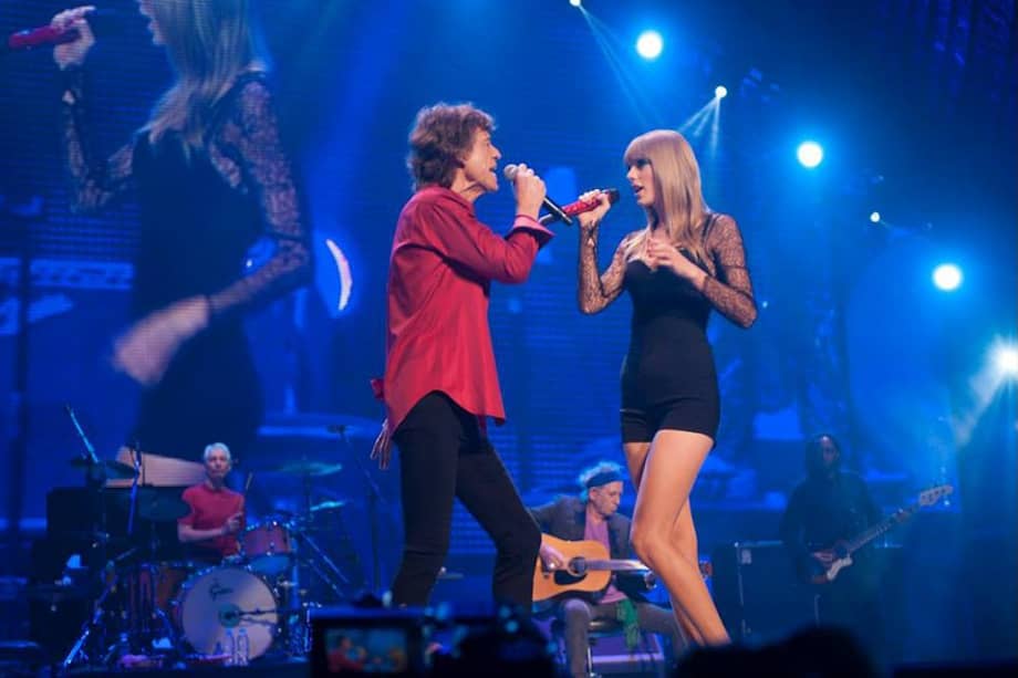 Mick Jagger y Taylor Swift durante un concierto de la gira '50 and Counting'.