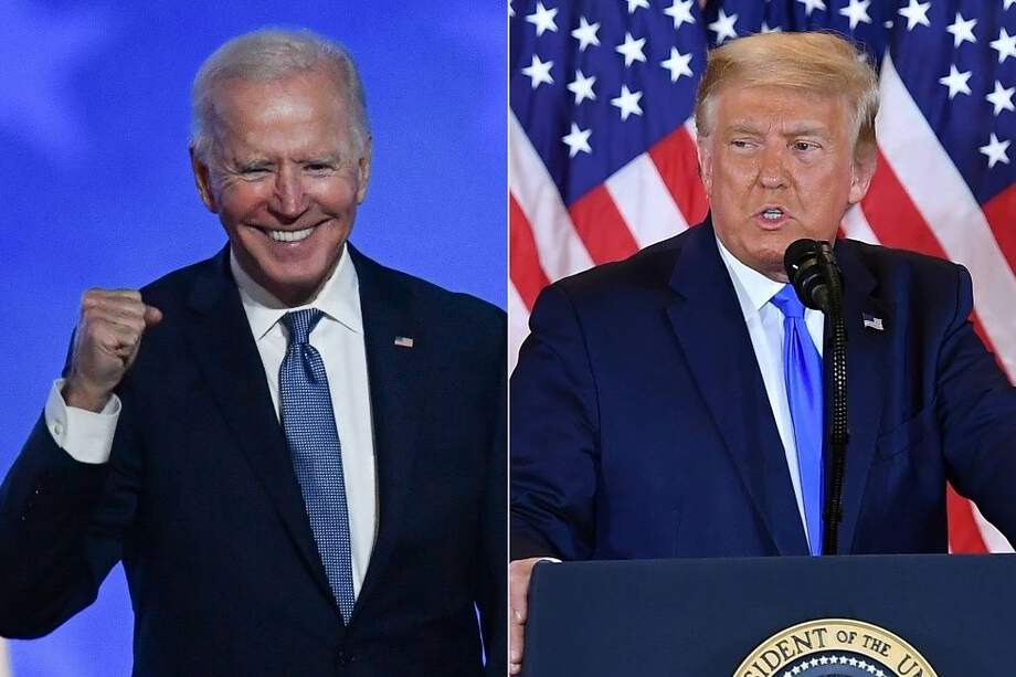 El presidente de Estados Unidos, Joe Biden (izq.), y el virtual candidato republicano a las elecciones, Donald Trump (der.), irán a la frontera con México para sus respectivas campañas presidenciales.