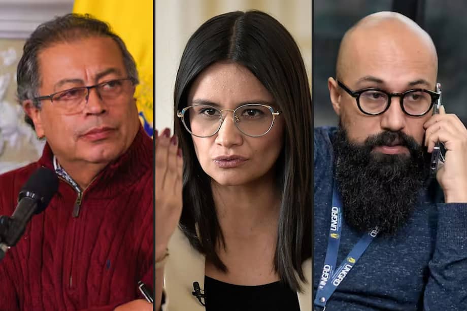 Gustavo Petro, Angie Rodríguez y Carlos Carrillo.