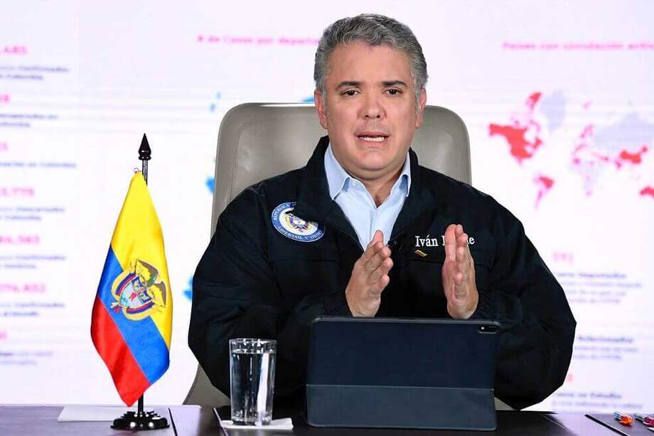 El presidente Iván Duque en uno de sus programas de "Prevención y Acción".