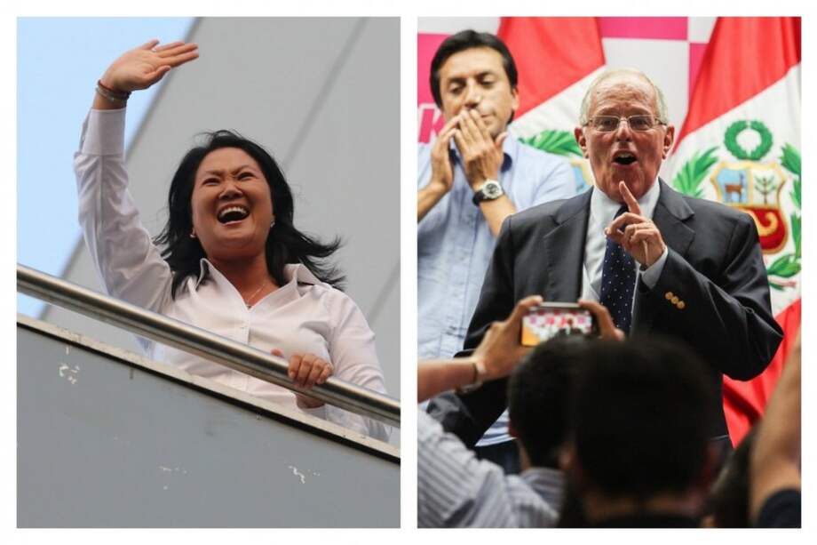 Keiko Fujimori (izq.) y Pedro Pablo Kuczynski (der.) se disputan la presidencia de Perú. / EFE