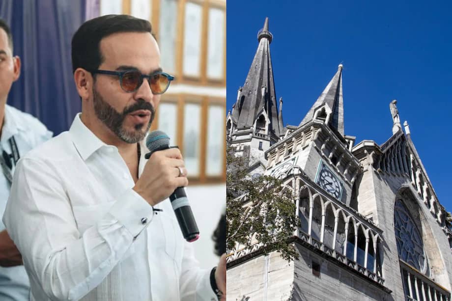 La torre lateral de la Catedral de Manizales se desplomó tras el terremoto del 10 de agosto.