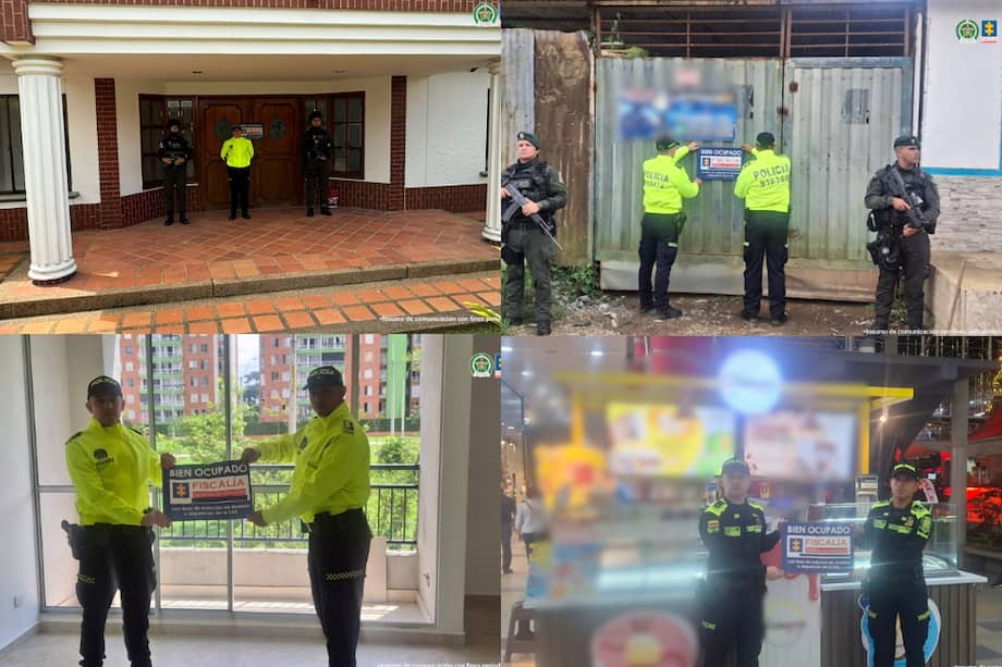 Los bienes están ubicados en Armenia (Quindío) y en los municipios de Cali, Sevilla y Jamundí, en Valle del Cauca.