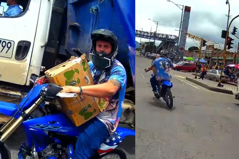 El sujeto quedó grabado en video