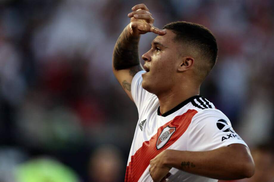 Juan Fernando Quintero marcó al minuto 17 contra Rosario Central. / AFP