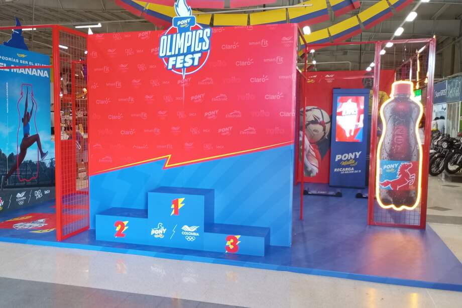 Durante el evento se puede disfrutar del ‘Reto Olímpico’, una experiencia que cuenta con una zona futbolera para anotar goles al estilo de Linda Caicedo.