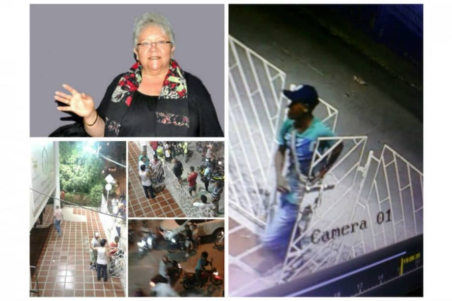 En la imagen se observa cuando el sicario ingresa a la sede de SUTIMAC.