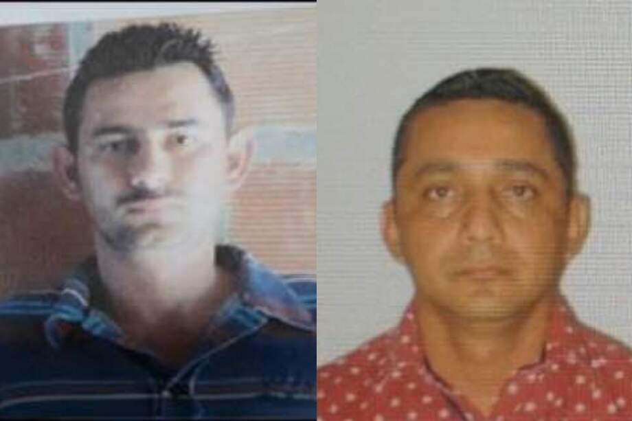 Alias Cabras (izq.) y Jorge Enrique Salazar Ramírez, alias Emiliano (der.), habrían participado en el secuestro de la sargento Ghislaine Karina Ramírez y sus dos hijos en Arauca.