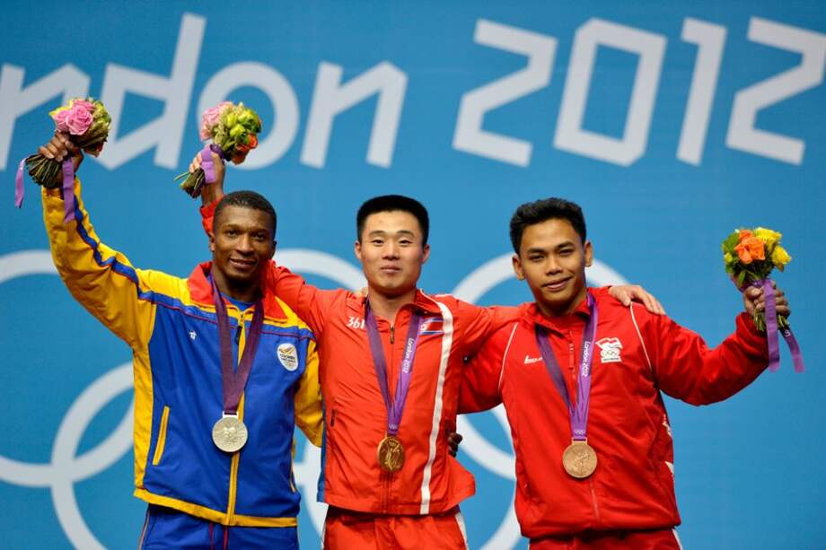 El colombiano, en el podio olímpico de Londres, su gran sueño / AFP