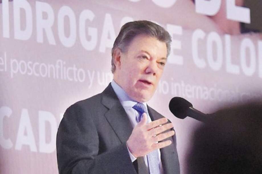El presidente Juan Manuel Santos, ayer, en el foro de Buen Gobierno. / SIG