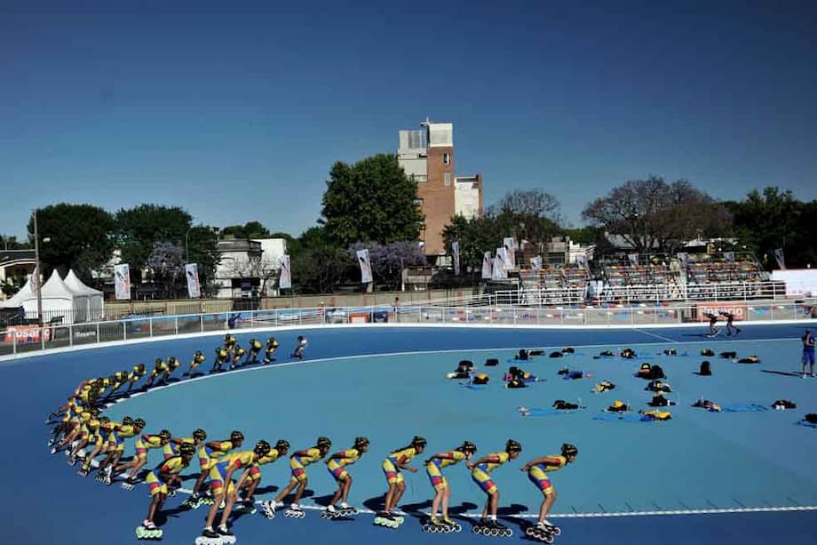 La selección colombiana de patinaje de carreras se preparó durante dos semanas en Rosario, Argentina. / Fedepatín