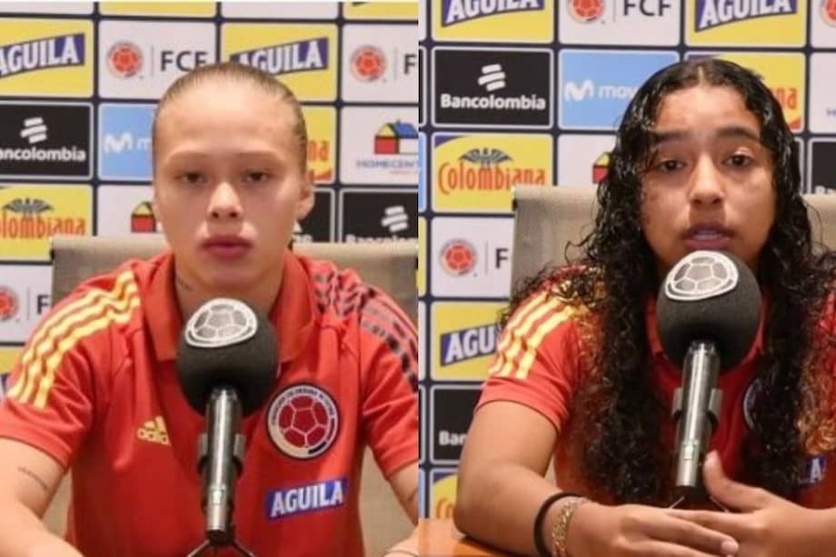 Ana María Guzmán y Kaily Siso, jugadoras de la selección de Colombia Sub-20.