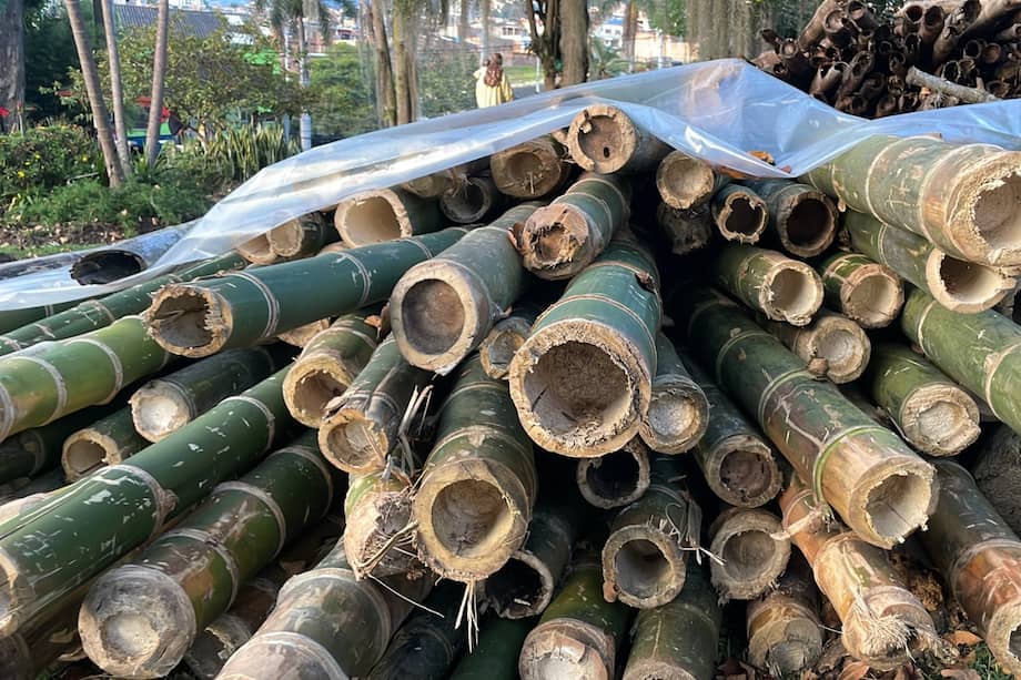 Cargamento de guadua incautado en la vía Fusagasugá - Arbeláez
