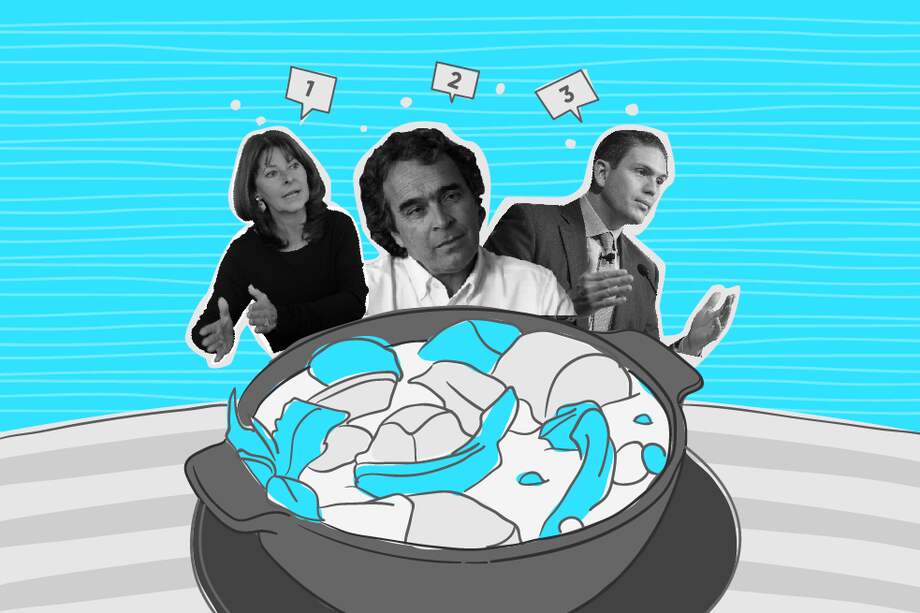 Marta Lucía Ramírez, Sergio Fajardo y Juan Carlos Pinzón en Sancocho Presidencial