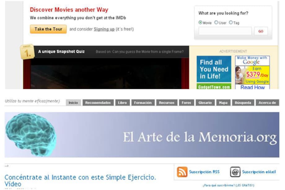 Memorice y diviértase en la web