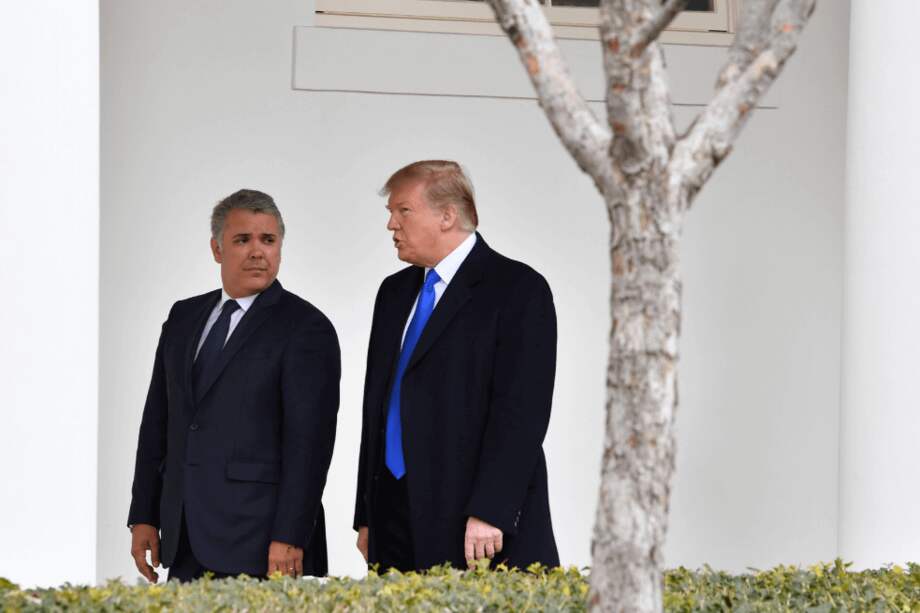 Iván Duque y Donald Trump se reunieron este miércoles en la Casa Blanca. / AFP