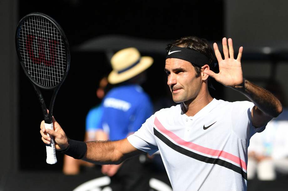 Federer celebra su pase a cuartos de final. / AFP