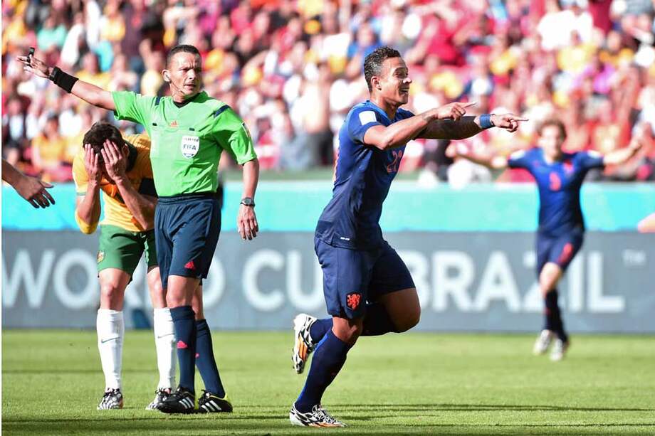 Con el gol de Depay, Holanda superó a Australia. / AFP