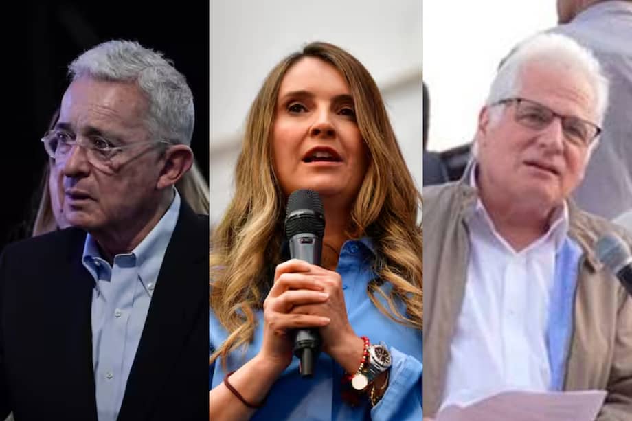 Álvaro Uribe, Paloma Valencia y Miguel Uribe Londoño.