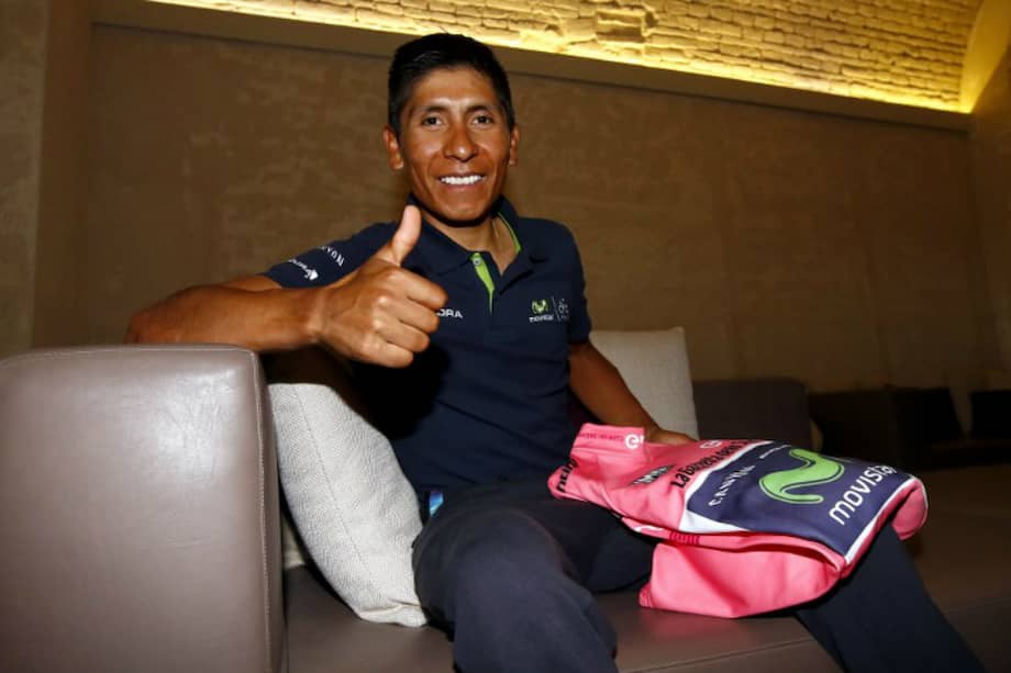 El colombiano Nairo Quintana, líder del Giro de Italia. / AFP