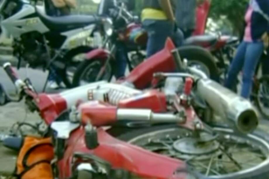 El lugar del accidente en Cali.