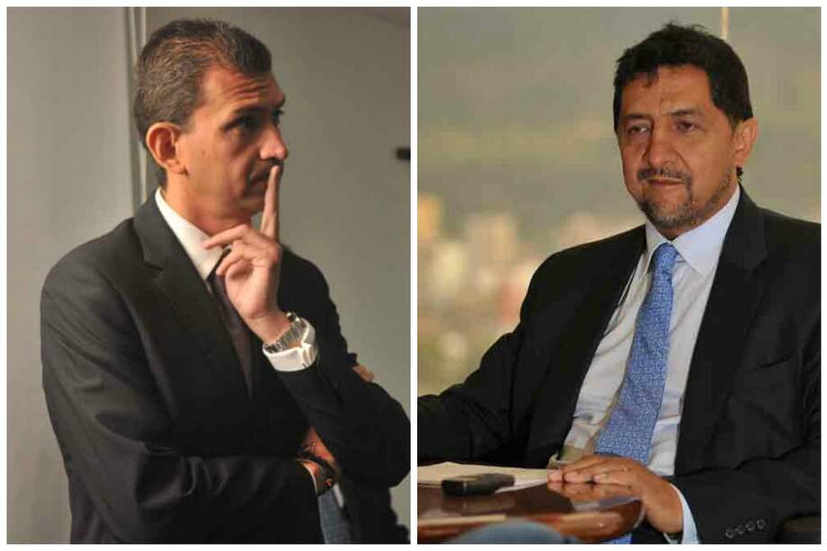 El cuestionado contratista Emilio Tapia y el contralor de Bogotá, Diego Ardila. / Archivo