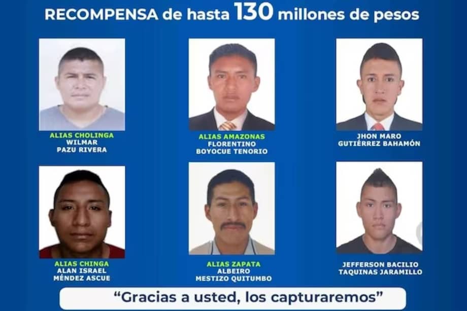 Póster revelado por el Ministerio de Defensa contra las disidencias en el Cauca.