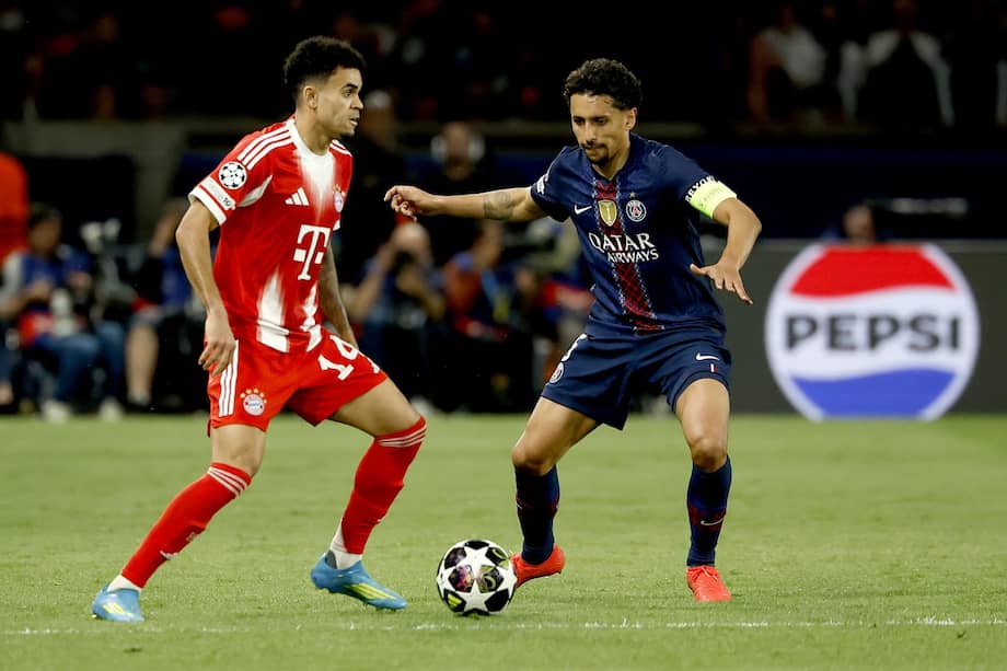 Luis Díaz en el partido de Champions League.