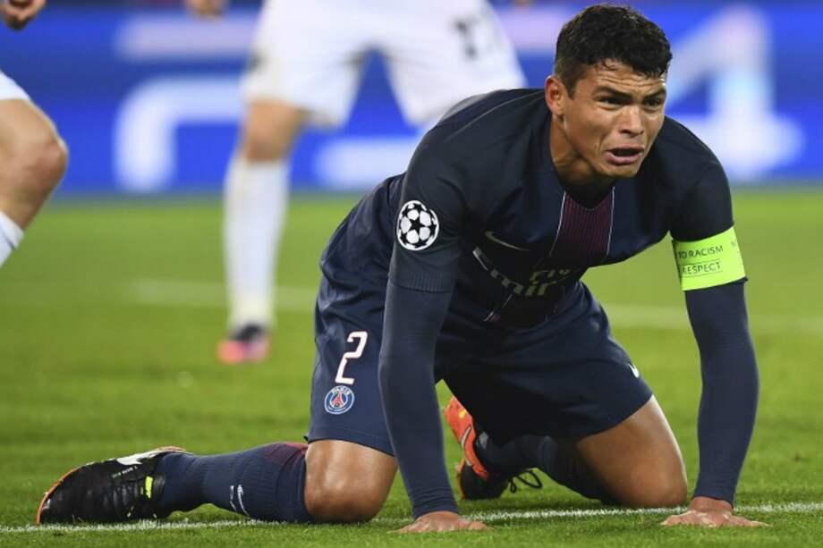 Thiago Silva, defensor brasilero del París Saint Germain. / AFP