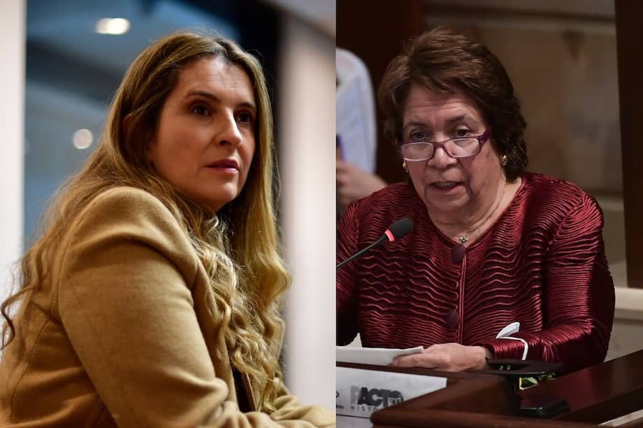 Las senadoras Paloma Valencia (Centro Democrático) y Aida Avella (Pacto Histórico).
