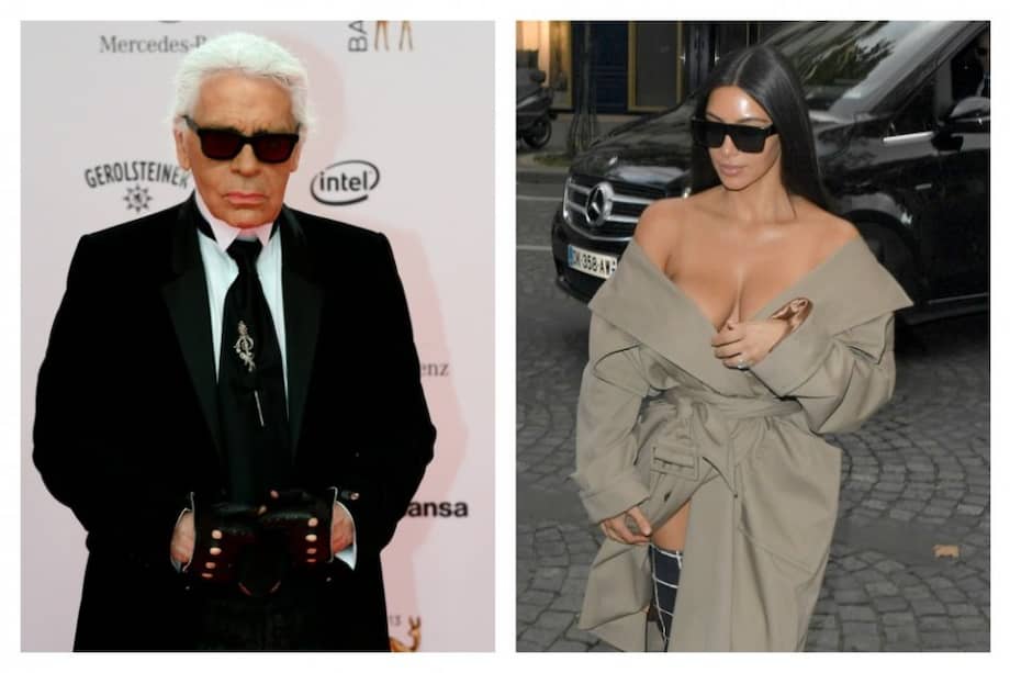 Karl Lagerfeld y Kim Kardashian.