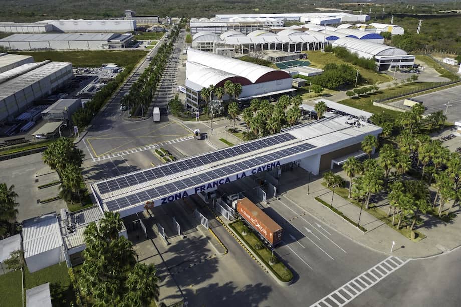 El corredor industrial de La Cayena aglomera 100 compañías, incluyendo las de la Zona Franca que son 46. / Cortesía