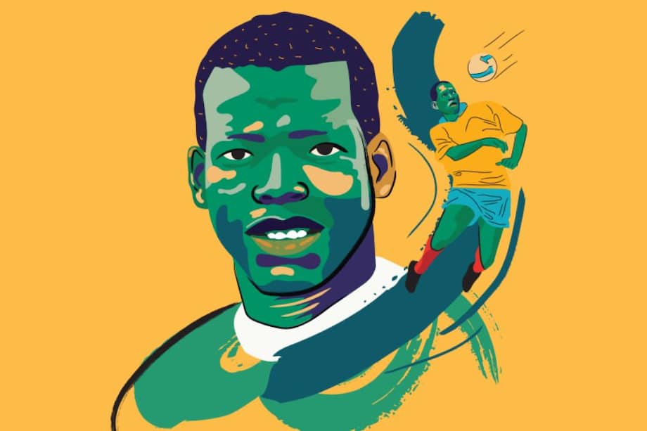 Faustino Asprilla, referente histórico del fútbol colombiano.