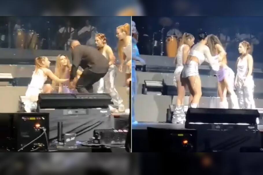 Greeicy Rendón alarmó a sus bailarinas y a un hombre de seguridad en un momento del concierto. Esto fue lo que pasó.